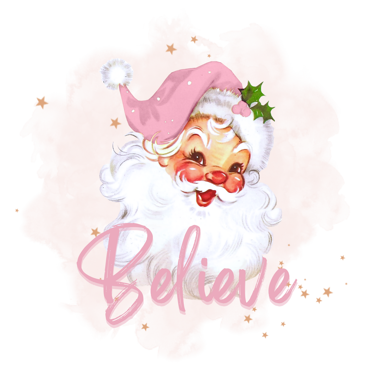 Pink Santa Believe