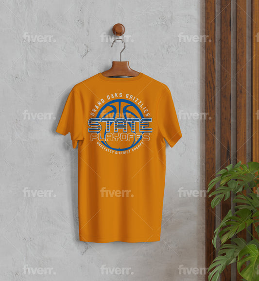 Grand Oaks Grizzlies Basketball Playoff Shirt