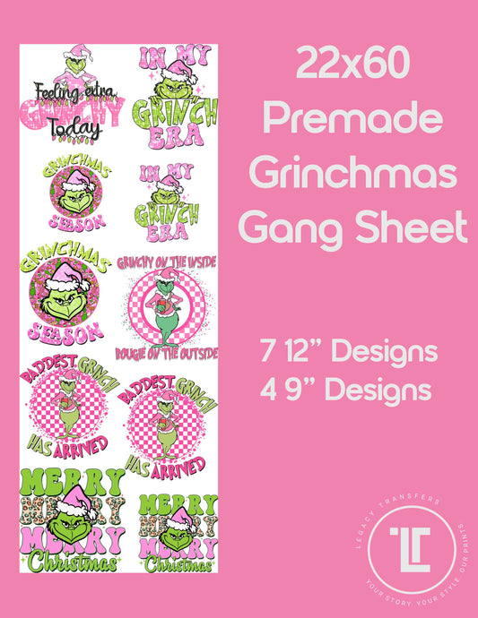 Premade Grinchmas Gang Sheet