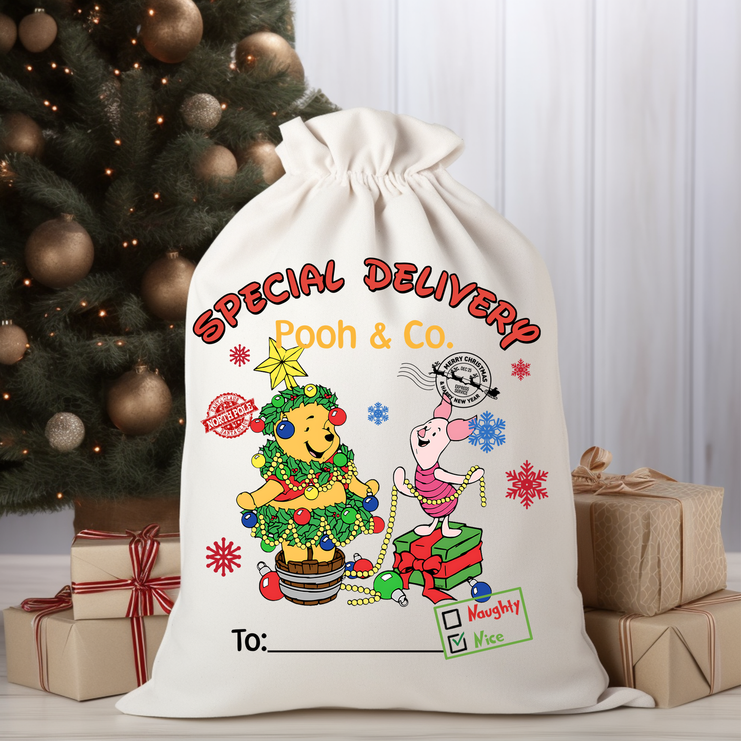 Personalized Santa Sacks - Winnie the Pooh