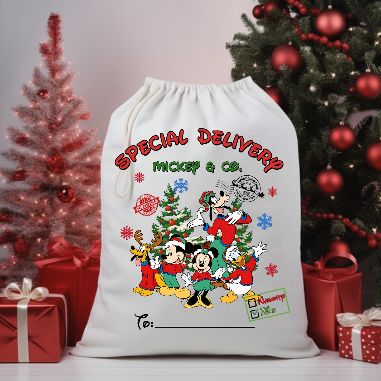 Personalized Santa Sacks - Mickey Mouse