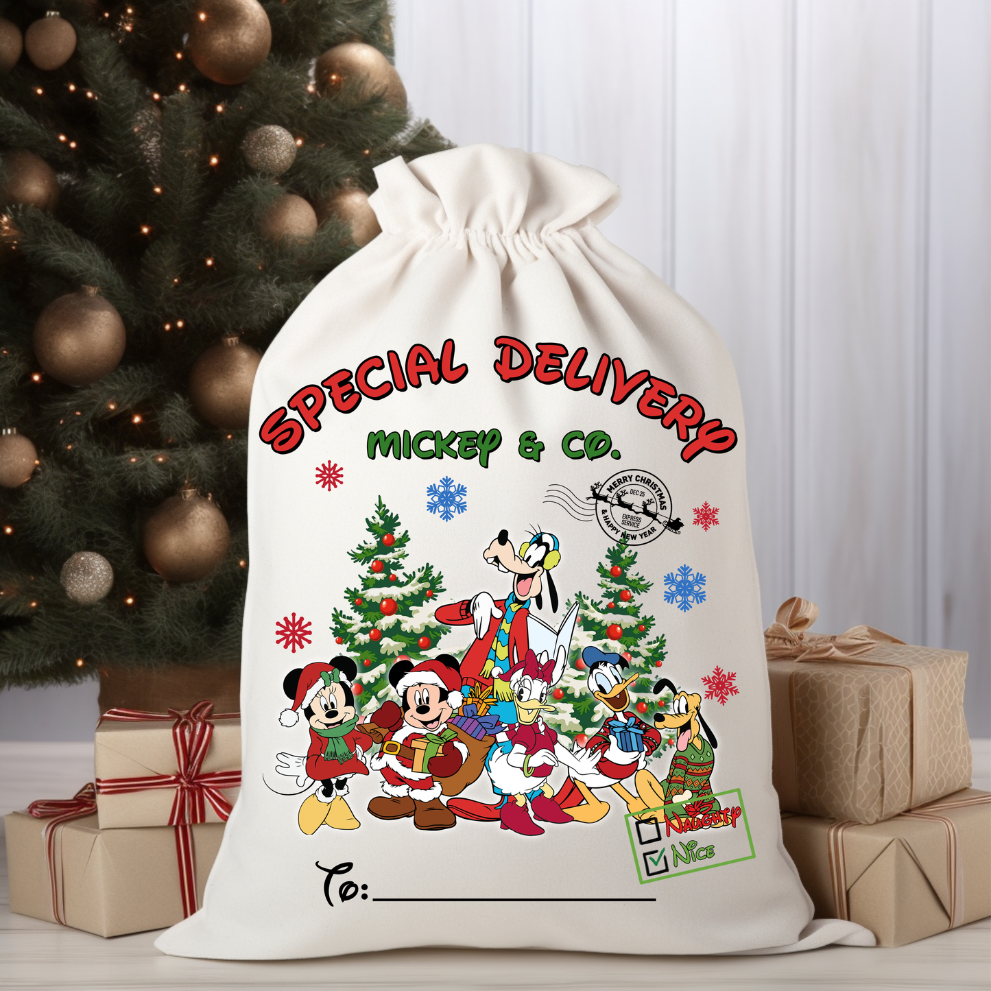 Personalized Santa Sacks - Mickey Mouse