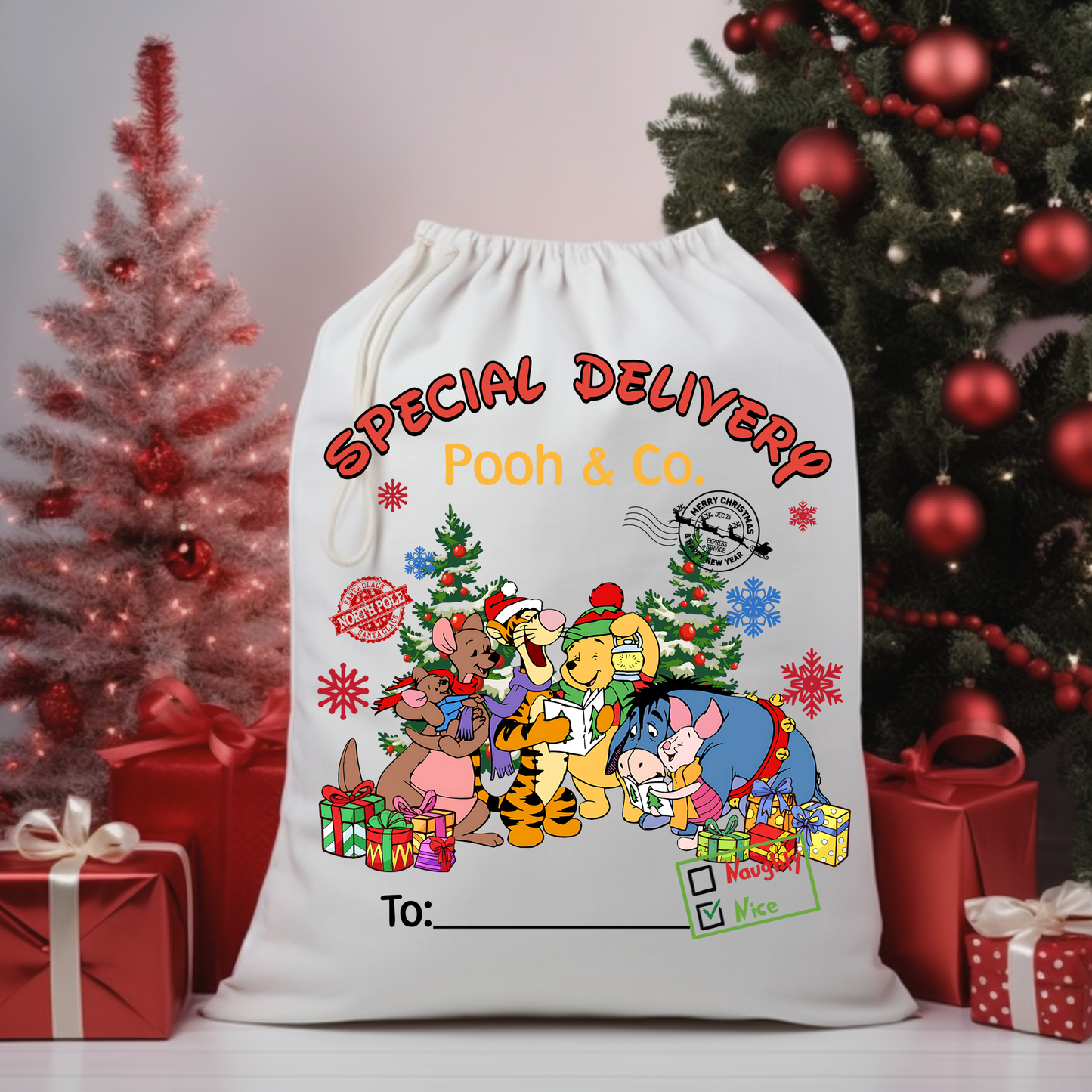 Personalized Santa Sacks - Winnie the Pooh