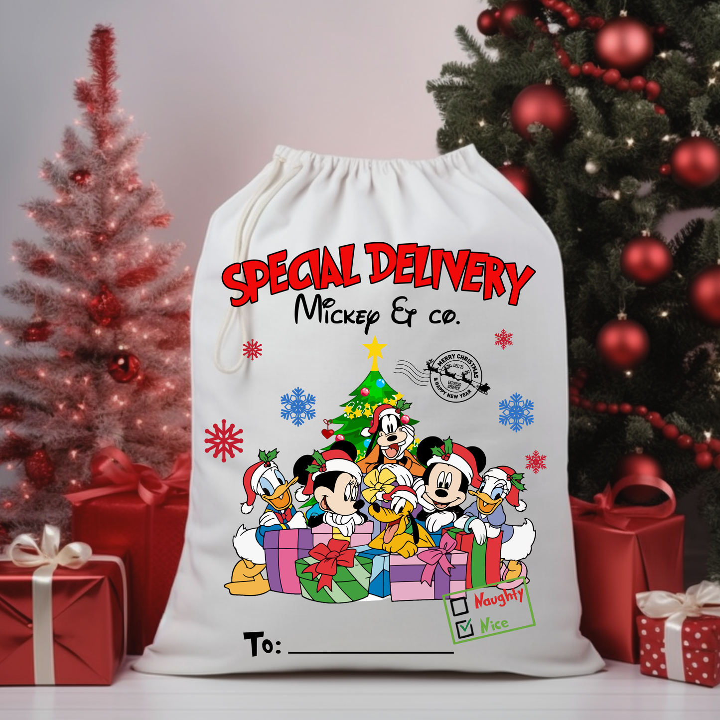 Personalized Santa Sacks - Mickey Mouse